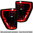 Ford F150 21-23 (Replaces OEM Halogen Style Tail Lights w/ Blind Spot Warning System) OLED TAIL LIGHTS - Smoked Lens
