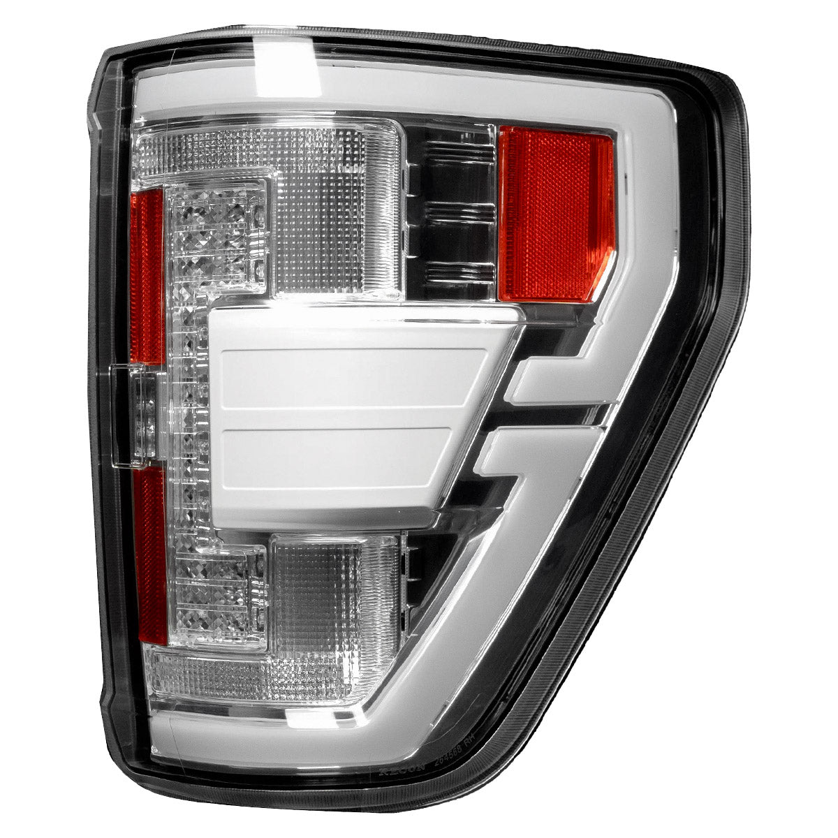 Ford F150 21-23 (Replaces OEM Halogen Style Tail Lights w/ Blind Spot Warning System) OLED TAIL LIGHTS - Clear Lens - Image 4