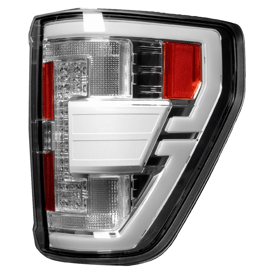 Ford F150 21-23 (Replaces OEM Halogen Style Tail Lights w/ Blind Spot Warning System) OLED TAIL LIGHTS - Clear Lens - Image 4
