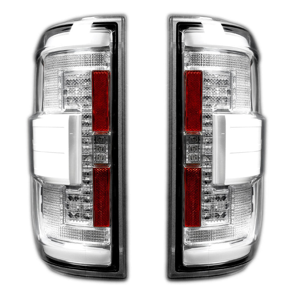 Ford F150 21-23 (Replaces OEM Halogen Style Tail Lights w/ Blind Spot Warning System) OLED TAIL LIGHTS - Clear Lens - Image 2