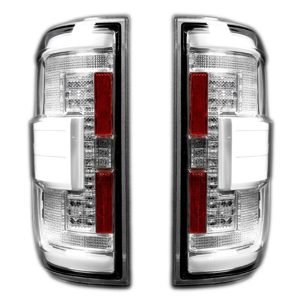 Ford F150 21-23 (Replaces OEM Halogen Style Tail Lights w/ Blind Spot Warning System) OLED TAIL LIGHTS - Clear Lens - Image 2