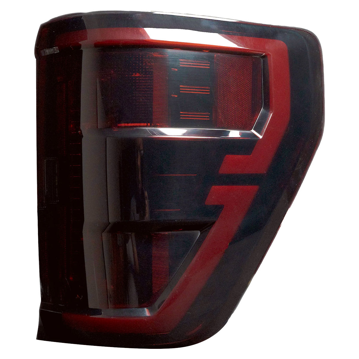 Ford F150 21-23 (Replaces OEM Halogen Style Tail Lights w/ Blind Spot Warning System) OLED TAIL LIGHTS - Red Smoked Lens - Image 4
