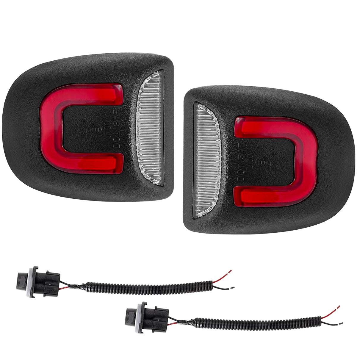 Chevy Silverado & GMC Sierra Trucks 07-13 (2nd GEN Body Style )Ultra High Power 3-Watt White LED License Plate Illumination Kit includes Ultra High Power 3-Watt Red LED Rear Facing Brake & Running Lights