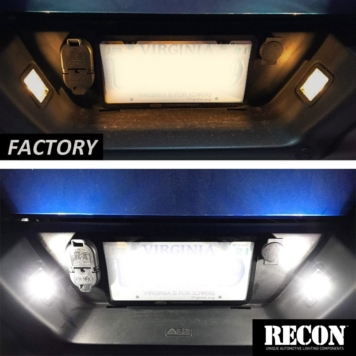 FORD 15-20 F-150 and 17-19 RAPTOR Ultra High Power 3-Watt White LED License Plate Illumination Kit - Image 5