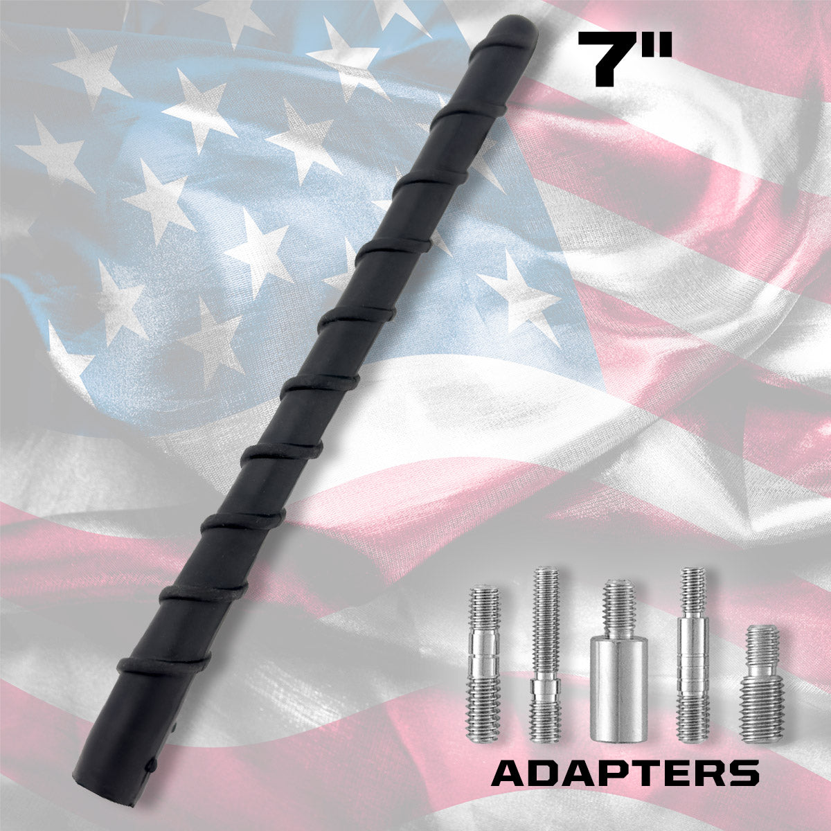 Aluminum 7” Extended Range Antenna - BLACK - Image 2