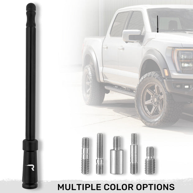Aluminum 8" Antenna - Universal Fitment Fits All Makes & Models w/ OEM Factory Threaded Antenna - BLACK