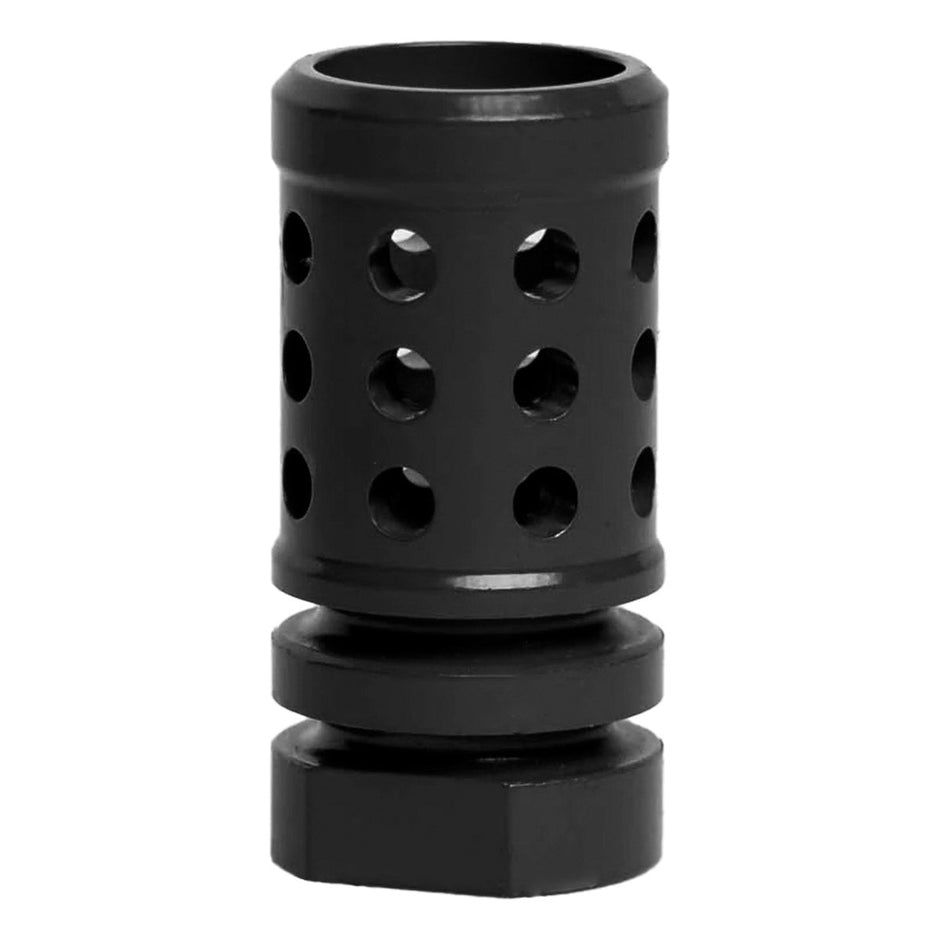 Interchangeable Perforated Hole Design Rifle Barrel Antenna Tip Flash Hider - This interchangeable flash hider barrel tip fits RECON 10