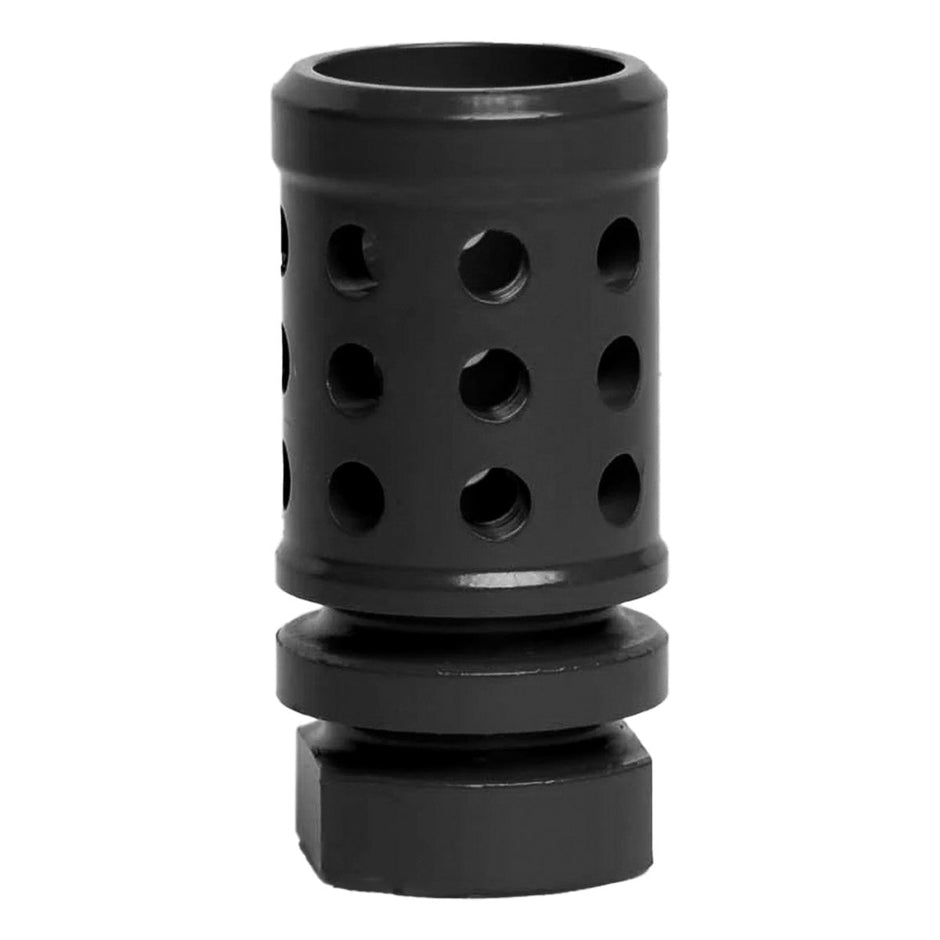 Interchangeable Perforated Hole Design Rifle Barrel Antenna Tip Flash Hider - This interchangeable flash hider barrel tip fits RECON 10" Rifle Barrel Antennas - BLACK