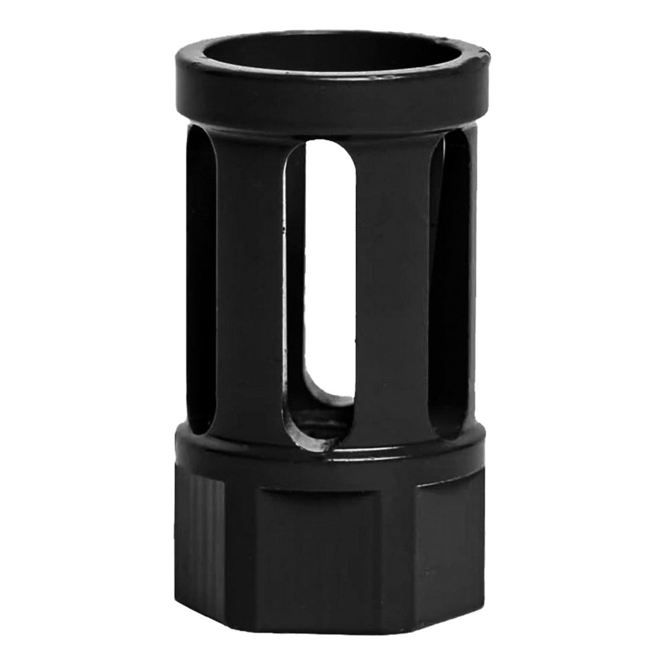 Interchangeable Bird Cage Design Rifle Barrel Antenna Tip Flash Hider - This interchangeable flash hider barrel tip fits RECON 10" Rifle Barrel Antennas - BLACK