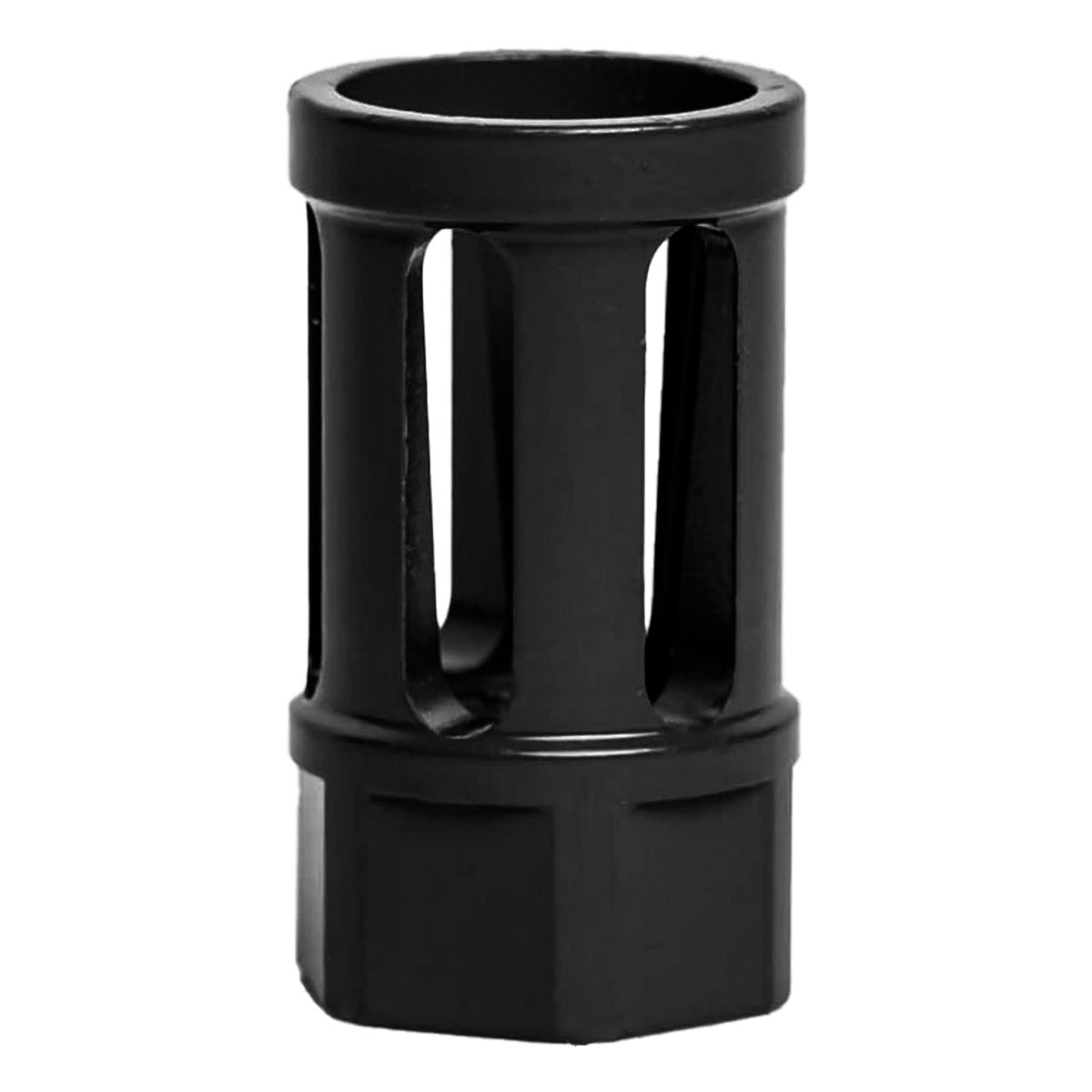 Interchangeable Bird Cage Design Rifle Barrel Antenna Tip Flash Hider - This interchangeable flash hider barrel tip fits RECON 10