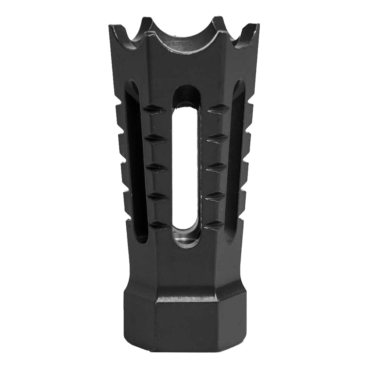 Interchangeable Flared & Spiked Door Breacher Design Rifle Barrel Antenna Tip Flash Hider - This interchangeable flash hider barrel tip fits RECON 10