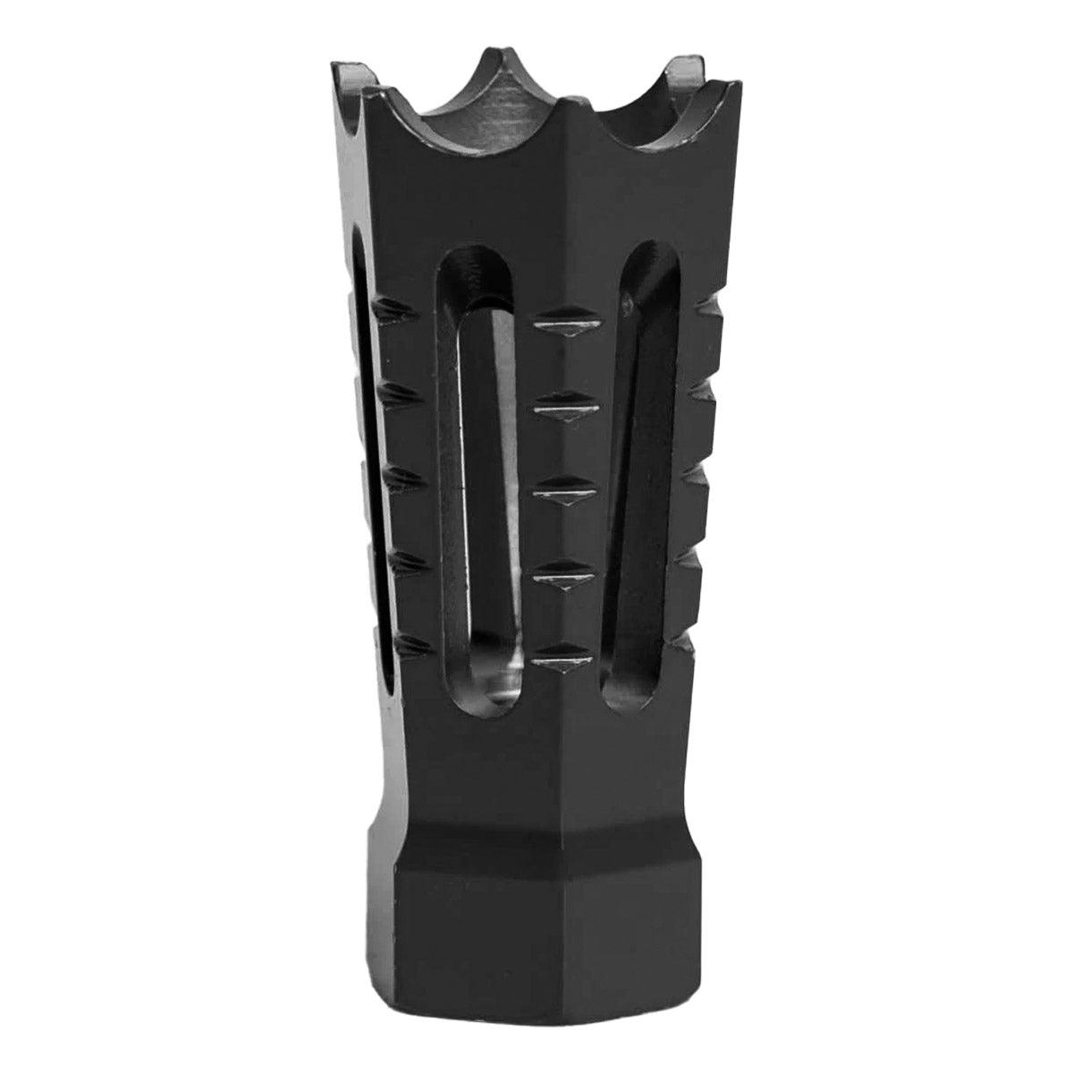 Interchangeable Flared & Spiked Door Breacher Design Rifle Barrel Antenna Tip Flash Hider - This interchangeable flash hider barrel tip fits RECON 10