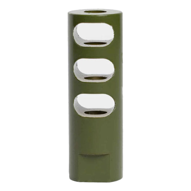 Interchangeable Suppressed Design Rifle Barrel Antenna Tip Flash Hider - This interchangeable flash hider barrel tip fits RECON 10" Rifle Barrel Antennas - OLIVE DRAB / ARMY GREEN - Image 2