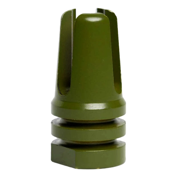Interchangeable Classic 3-Pronged Design Rifle Barrel Antenna Tip Flash Hider - This interchangeable flash hider barrel tip fits RECON 10" Rifle Barrel Antennas - OLIVE DRAB / ARMY GREEN - Image 2