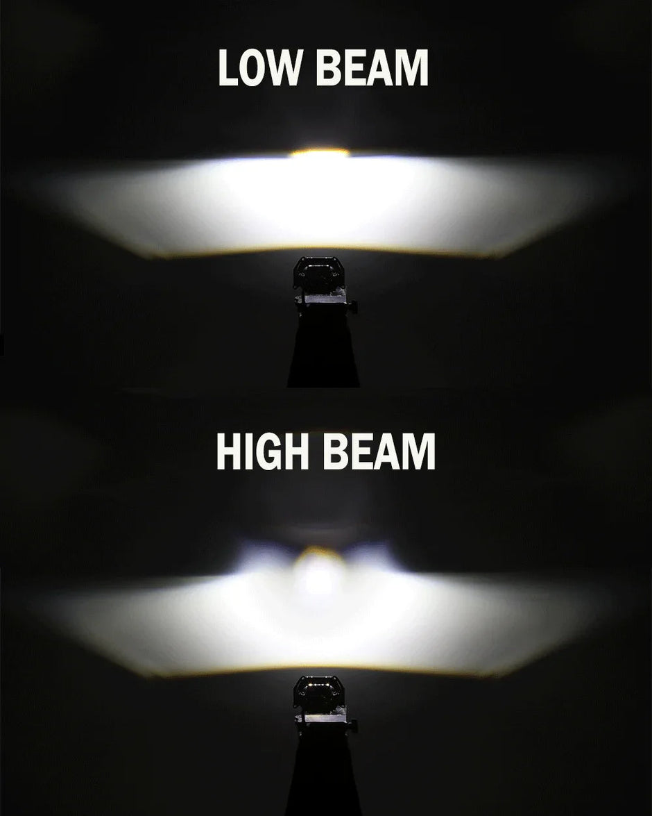 (2pcs/Set)3.5 inch 132W Hyperbolic Rectangular Bi-LED Projector Lens Headlight K9 Series, Retrofit Cutting Installation-K9 Bi-Lens projector