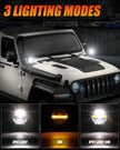 C4 Series | 4 Inch 110W 11000LM LED Pods Offroad LED Driving Lights with Amber DRL