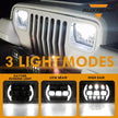 (2pcs/set) 130W 7x6 LED Headlight with DRL for Jeep Wrangler YJ XJ MJ/ Ford/ Savana/ Trucks Chrome)