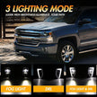 (2pcs/set) 45W DOT Approved LED Fog Lights with DRL for 2016-2018 Chevy Silverado 1500 (Black)
