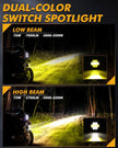 (2pcs/set)4.2 Inch Motorcycle Auxiliary LED Spotlight, 72W AX7 Series Dual Color Switchback Driving Fog Light with 3+4 Modes For Motorcycle Jeep SUV ATV Truck