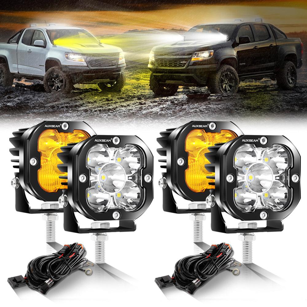 XP-ULTRA Series 3 Inch 80W 9600LM LED Pods Lights White&Amber