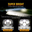 (2pcs/set) 110W 7x6 Chrome LED Headlights Hi-Lo Beam Headlamps