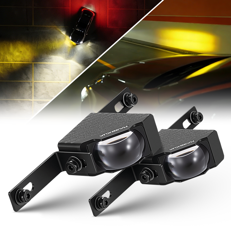 0.8'' 3000K Yellow Bi-LED Projector | 45° Turning-Assist Grille Light for SUV Truck ATV UTV