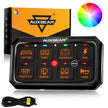RGB Series 6/8/12 Gang LED Switch Panel,Off Road Light Controller