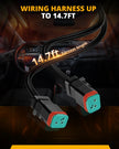 6-LED Pod Light Power Wiring Harness Kit with 2 PIN DT Plug