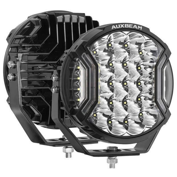 V-ULTRA Series | 9 Inch 300W LED Side Shooter White Driving Lights with Amber DRL