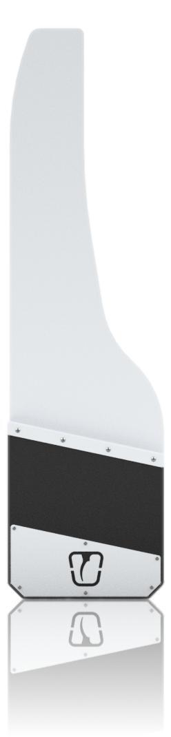 Car door panel with a logo on a white background