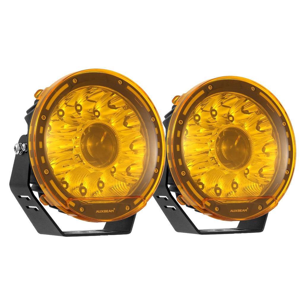 (2pcs/set) 7 Inch 230W 33332LM 360-PRO Series Custom Lens Offroad LED Driving Lights+Amber/Black Covers(Optional) for JEEP WRANGLER JL JK TJ