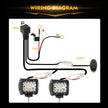 4 Inch 6 Modes White&Amber LED Working Light LED Pods with Dual A-Pillar Mounting Bracket For Ford Bronco 2/4 Door 2021 2022