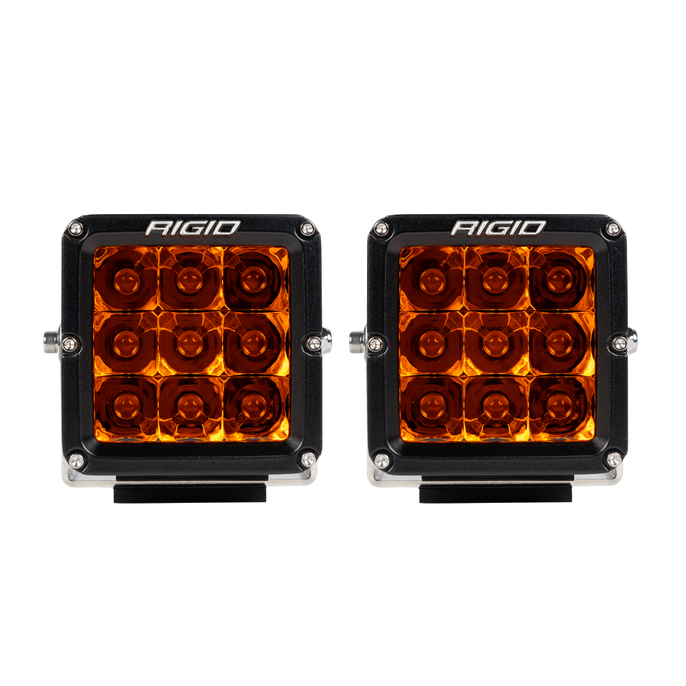 LED Light Pods D-XL Amber PRO Pair Surface Mount Brackets and Hardware Vibration Dampeners Wire Harness & Switch Rigid Industries - Image 2