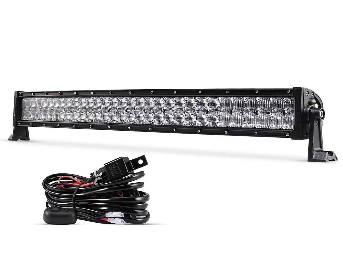 22 Inch-52 Inch 5D Series Straight/Curved Combo Beam Double Row LED Light Bar for Chevy Tahoe