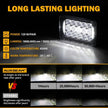(2pcs/set)4x6 LED Headlights Rectangular Headlamps Hi/Lo Sealed Beam with DRL DOT Approved Replacement H4651 H4652 H4656 H4666 H6545 Compatible with Peterbil Kenworth Freightliner Ford Trucks