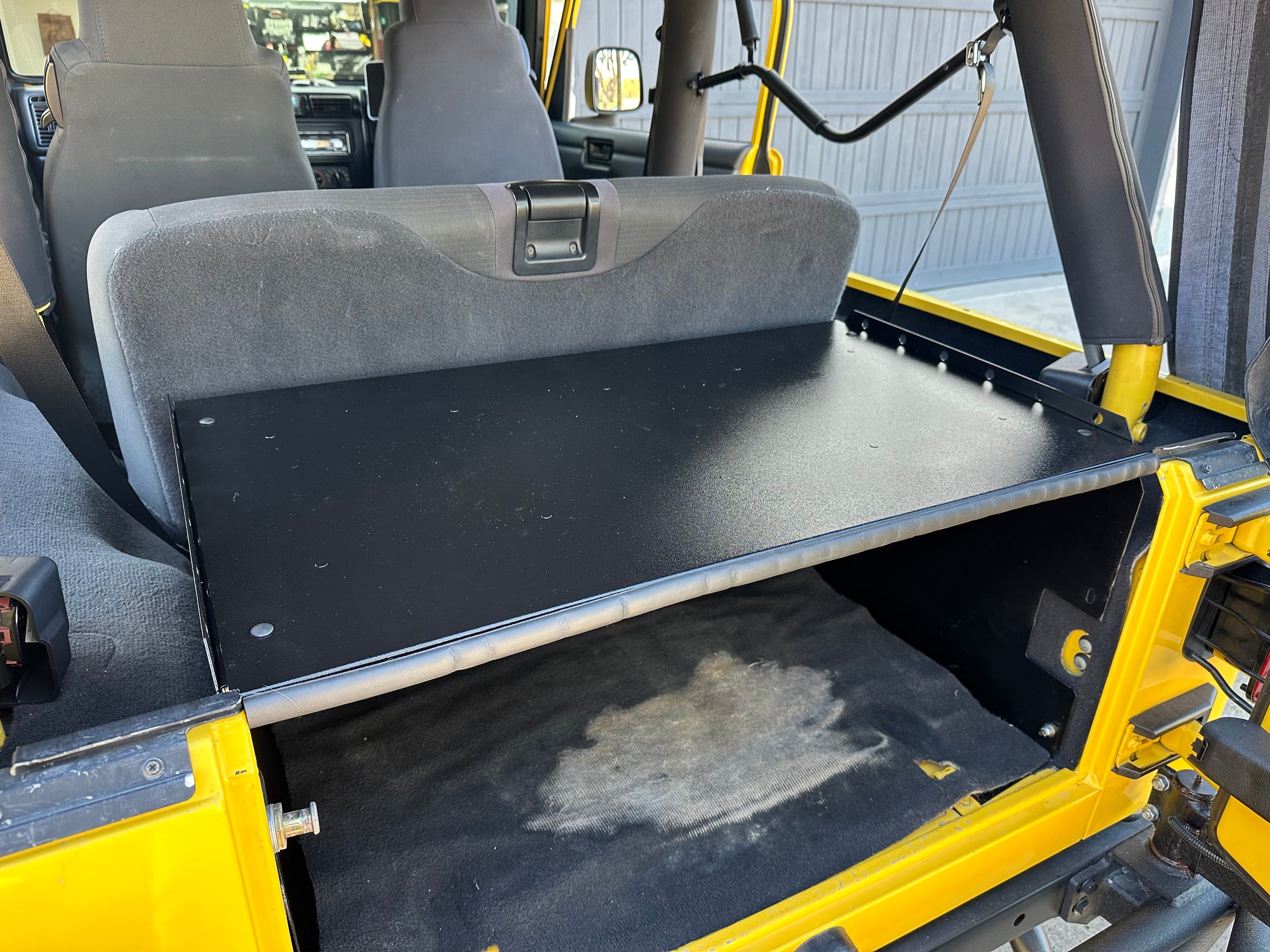Ridgeback Jeep Security Enclosure - LJ Basic (Rear Seat Installed)