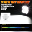 3 Inch 80W 9600LM LED Pods Lights White&Amber for ATV UTV SIDE BY SIDE 4X4