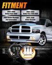 (2PCS/SET) LED FOG LIGHT ASSEMBLY W/ DRL+ TURN SIGNAL LIGHT FOR DODGE RAM 1500 2002-2008, DODGE RAM 2500/3500 2003-2009(BLACK)