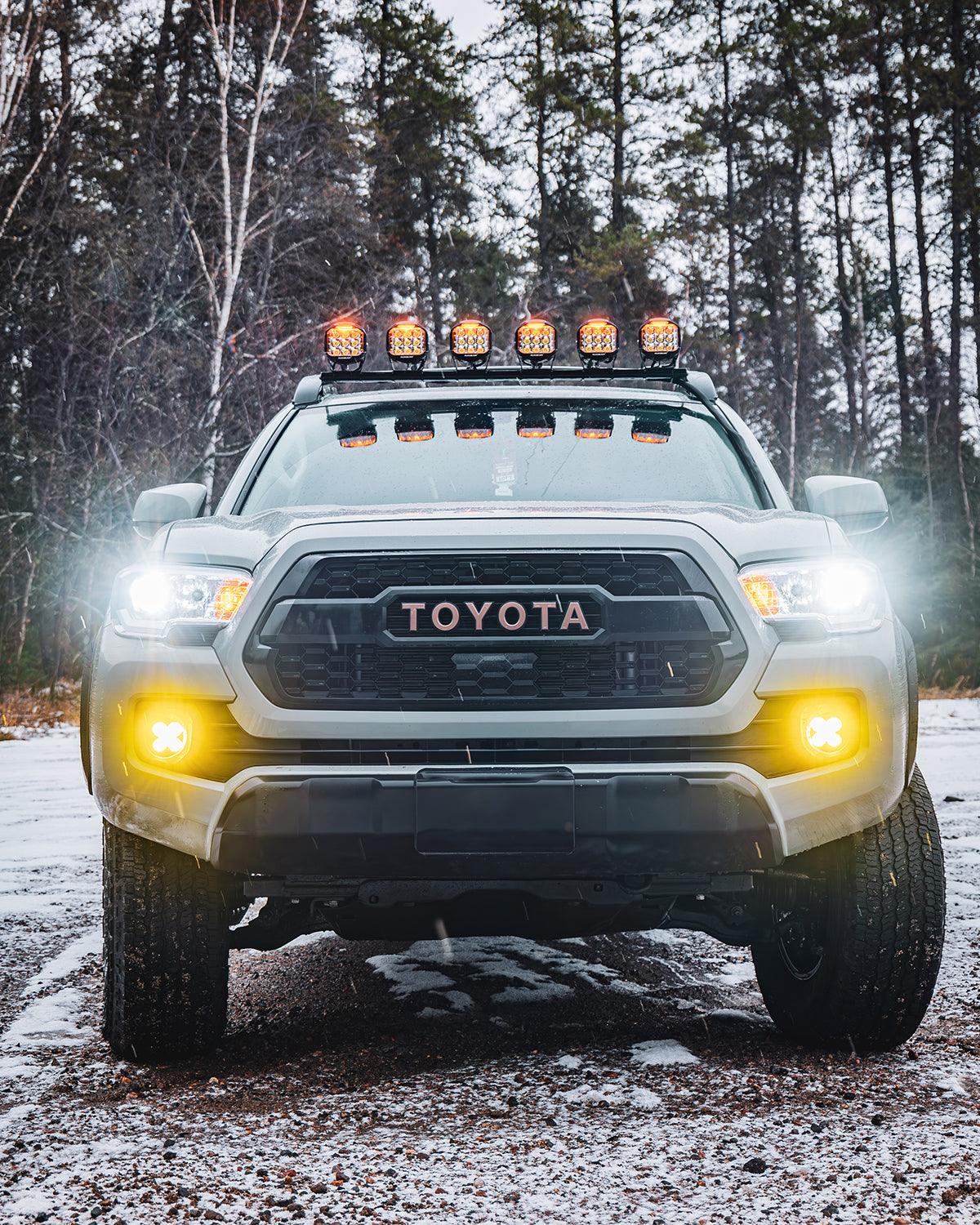 V-MAX Series Combo Beam Side Shooter LED Pod Lights with Amber DRL