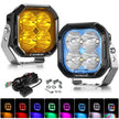 Color Play Series 3 Inch 116W RGB LED Pod Lights Off Road Lights With 8 Backlight Options