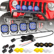 Color Play Series 3 Inch 116W RGB LED Pod Lights Off Road Lights With 8 Backlight Options