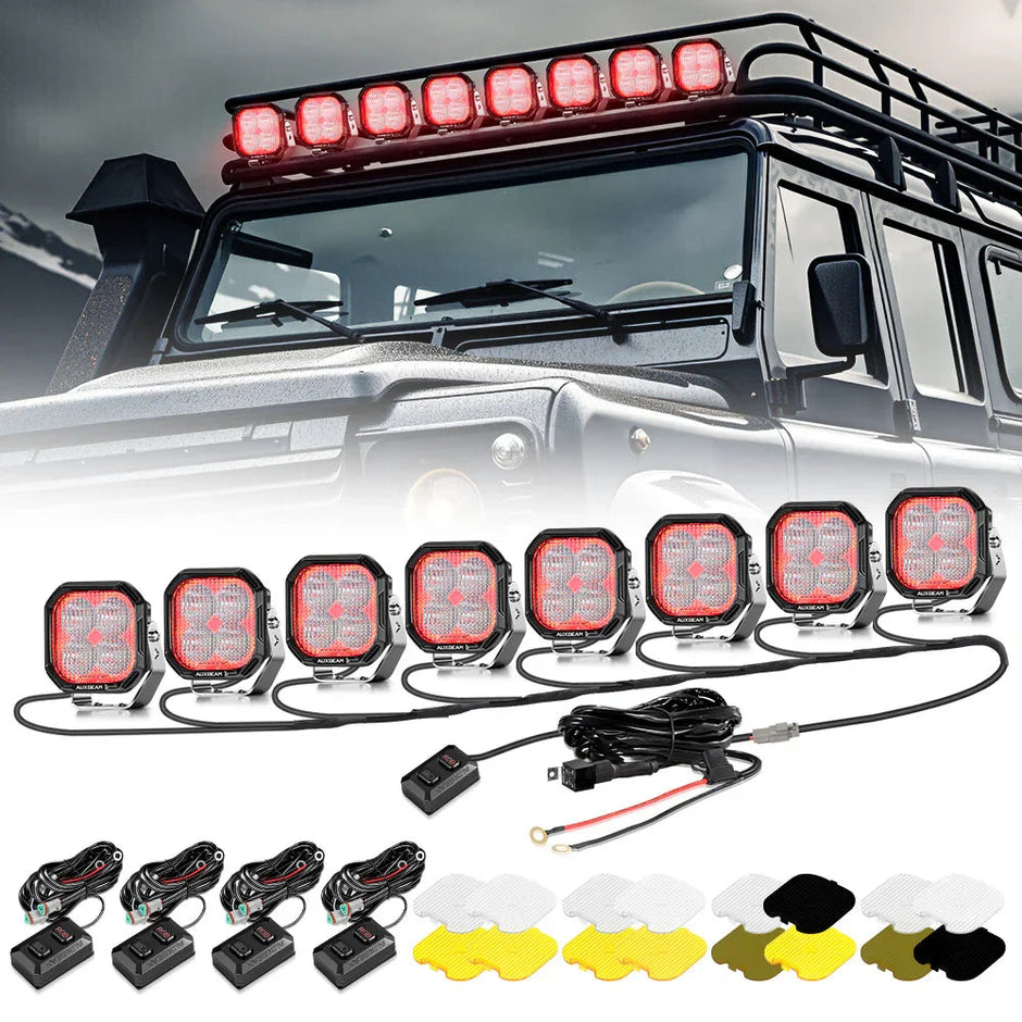 Color Play Series 3 Inch 116W RGB LED Pod Lights Off Road Lights With 8 Backlight Options