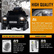 (2pcs/set) 110W 7x6 Black LED Headlights Hi-Lo Beam Headlamps