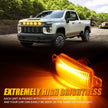 (5pcs/set) LED Front Grille Lights Raptor Style Amber Light Universal Car Modification