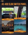 AS Series 6 Gang (AS-600) RGB Slim Switch Panel with APP&Remote Control, Toggle/ Momentary/ Pulsed Mode Supported(One-Sided Outlet)