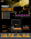 AS-800 RGB Slim Switch Panel with APP&Remote Control, Toggle/ Momentary/ Pulsed Mode Supported(One-Sided Outlet)