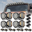 V-ULTRA Series | 5 Inch 172W LED Side Shooter White Pod Lights with Amber DRL