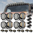V-ULTRA Series | 5 Inch 172W LED Side Shooter White Pod Lights with Amber DRL