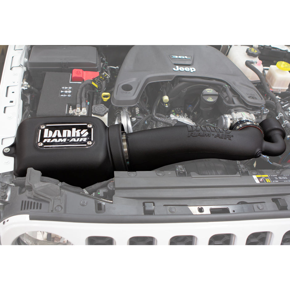 Banks Ram-Air, Big-Ass Dry Filter Cold Air Intake System for 18-25 Jeep Wrangler JL 3.6L 20-25 Gladiator 3.6L