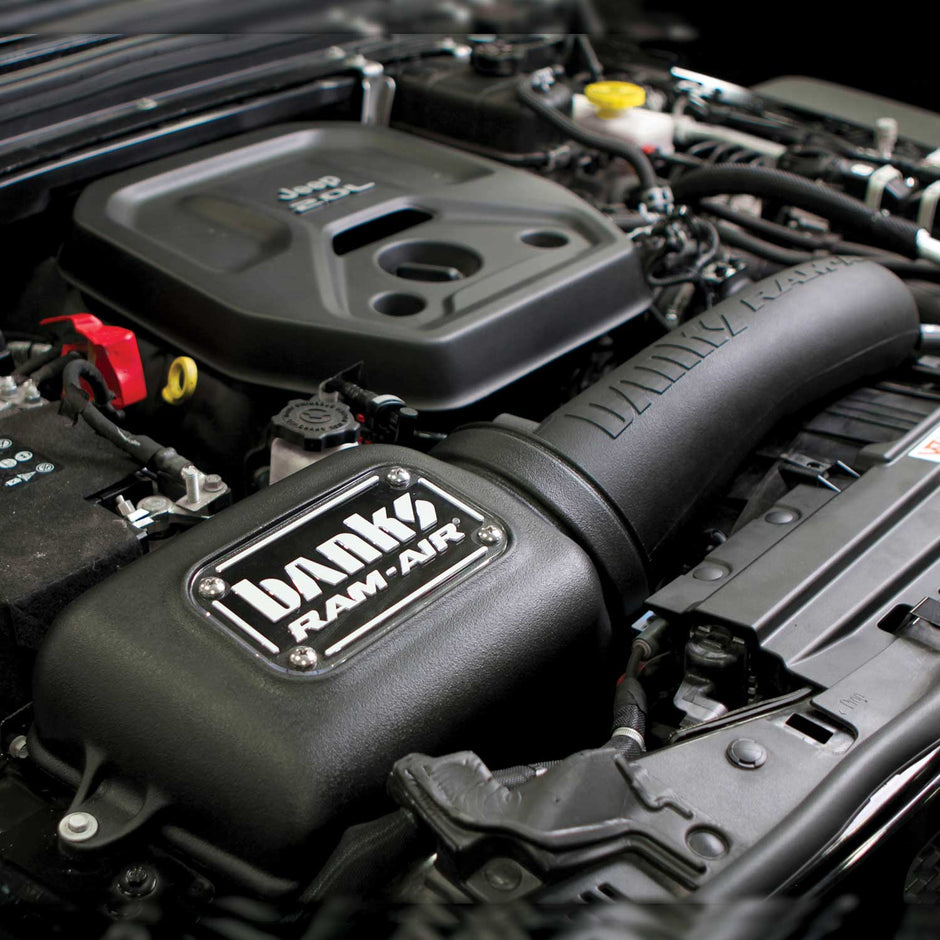 Banks Ram-Air Big-Ass Oiled Filter Cold Air Intake System for 18-23 Jeep Wrangler JL 2.0L Turbo (41844)